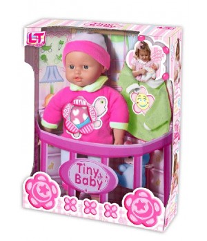Пупс с мягким телом Tiny Baby в розовой одежде 98016 Loko Toys - 1