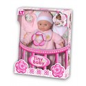 Пупс с мягким телом Tiny Baby в розовой одежде 98019