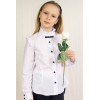 Блуза с длинным рукавом, брошью и декоративными оборками р122 Albero - 1