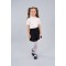 Блуза Sasha 3625-1 стильная розовая для девочки с коротким рукавом, декор прошвой р152