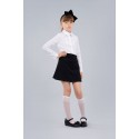 Блуза школьная Sasha белая 3437 хлопковая для девочки, декор вышивкой р128