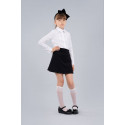 Блуза школьная Sasha белая 3437 хлопковая для девочки, декор вышивкой р146