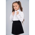 Блуза Sasha для девочки с длинным рукавом, декор кружевом 3438 р134 белая