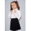Блуза Sasha для девочки с длинным рукавом, декор кружевом 3438 р140 белая Sasha - 1