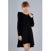 Платье Sasha из джерси с длинным рукавом, декор воланами 3975 черное р158 Sasha - 1