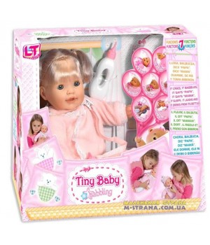 Пупс девочка Tiny Baby babbling Loko Toys - 1