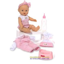 98412-A-001 Пупс писающий резиновый Le Petit bebe в розовой одежде с аксессуарами фото від «Маленька Країна» Дніпро Україна