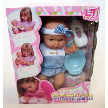 98411-B-001 Пупс писающий резиновый Le Petit bebe в голубой одежде фото від «Маленька Країна» Дніпро Україна