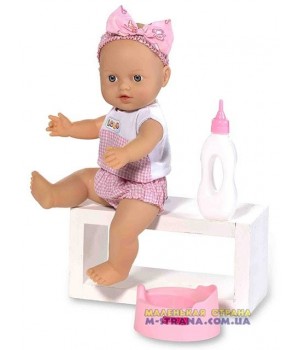 Пупс писающий резиновый Le Petit bebe в розовой одежде Loko Toys - 1