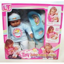 98015-B-001 Пупс с мягким телом Tiny Baby в голубой одежде с аксессуарами для кормления фото від «Маленька Країна» Дніпро Україн