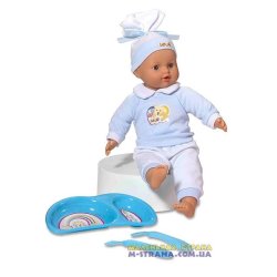 98015-B-001 Пупс с мягким телом Tiny Baby в голубой одежде с аксессуарами для кормления фото від «Маленька Країна» Дніпро Україн 2