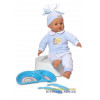 Пупс с мягким телом Tiny Baby в голубой одежде с аксессуарами для кормления Loko Toys - 2