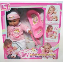 98015-A-001 Пупс с мягким телом Tiny Baby в розовой одежде с аксессуарами для кормления фото від «Маленька Країна» Дніпро Україн