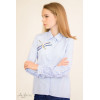 Блуза в голубую полоску с декором стрекоза р140 Albero - 1