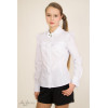 Блуза с кокеткой, круглым воротником и брошью р140 Albero - 1