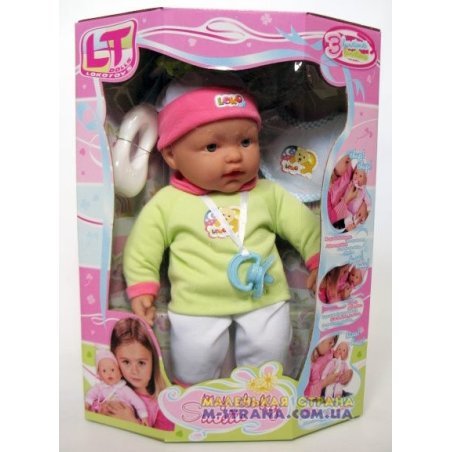 98112-A-001 Пупс большой с мягким телом My Dolly sucette с тремя функциями в зеленой одежде фото від «Маленька Країна» Дніпро Ук