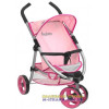 Коляска для кукол трехколесная Byboo Pink розовая с передним поворотным колесом Loko Toys - 1