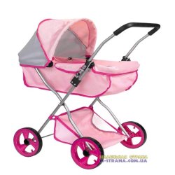 97050-001 Коляска для кукол четырехколесная зимняя Byboo Pink розовая фото від «Маленька Країна» Дніпро Україна