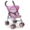 Коляска для кукол четырехколесная летняя Byboo Pink 97020 розовая с поворотными передними колесами Loko Toys - 1