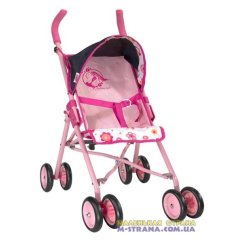 97022-001 Коляска для кукол четырехколесная летняя  Fashion Doll 97022 с поворотными передними колесами фото від «Маленька Країн
