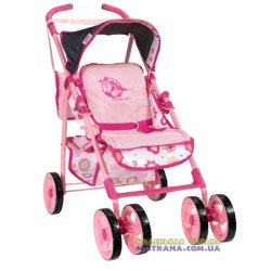 97042-001 Коляска для кукол четырехколесная летняя  Fashion Doll 97042 с поворотными передними колесами фото від «Маленька Країн