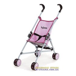97010-001 Коляска для кукол тросточка четырехколесная летняя Byboo Pink розовая фото від «Маленька Країна» Дніпро Україна