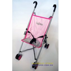 97010-001 Коляска для кукол тросточка четырехколесная летняя Byboo Pink розовая фото від «Маленька Країна» Дніпро Україна 2