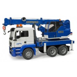 03770-Bruder Игрушка - автокран MAN 03770 TGS свет+звук, бело-синий,  М1:16 фото від «Маленька Країна» Дніпро Україна
