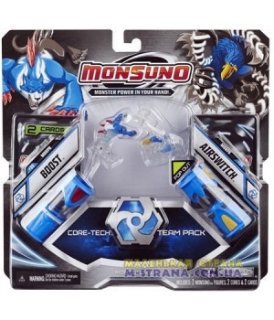 Игровой набор на 2 игрока фигурки Турбо (Boost) и Коготь (Airswitch) Призрак (Phantom) (Сombat 2-Pack) W3 Monsuno - 1